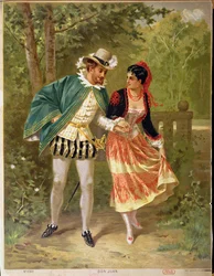 Don Juan, scène ter illustratie van de opera Don Giovanni door Wolfgang Amadeus Mozart (1756-91), 1879