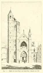 Kerk van Saint-Paul, rue Saint-Paul, gesloopt in 1796