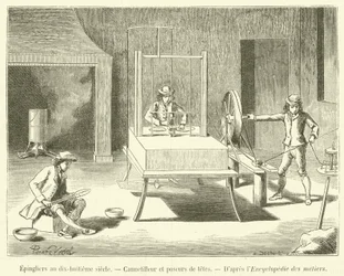 Speldenmakers in de achttiende eeuw, Cannetilleur en kopzetters