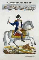 Ruiterportret van Napoleon I Bonaparte (1769-1821).