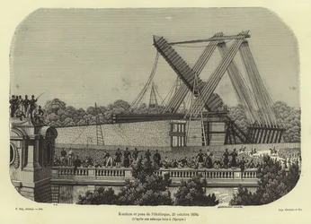 Oprichting van de Luxor Obelisk, Parijs, 1836