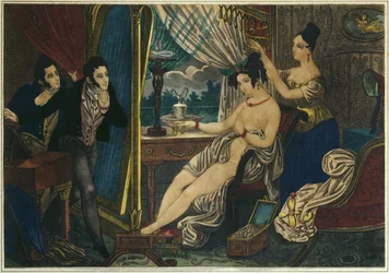 Avond, het toilet voor het bal, begin 19e eeuw