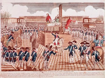 Executie van Marie Antoinette, koningin van Frankrijk, Place de la Révolution, Parijs, 16 oktober 1793