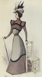 Modeplaat, illustratie uit La Nouvelle Mode, 1897