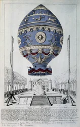 Eerste menselijke vlucht van Pilâtre de Rozier op 21 november 1783