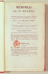 Eerste pagina van Memorial de Sainte-Helene door Emmanuel Las Cases