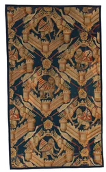Fragment van een heraldisch wandtapijt met de wapens van Beaufort, Turenne en Comminges, gemaakt in Parijs of Arras