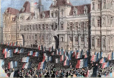 Franse Voorlopige Regering van 1848 - Gouvernement provisoire de 1848 - De verkiezingen van april 1848 - Demonstratie van arbeiders bij het stadhuis van Parijs (17 maart)