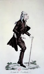 Franse Revolutie: Cartoon over de Jakobijnen ten tijde van de splitsing van de beweging