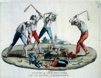 Franse revolutie: allegorie van de nacht van 4/08/1789