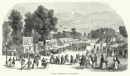 Kermis op de Carre Marigny, Champs Elysees, Parijs
