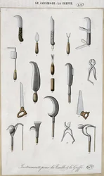 Tuingereedschap voor enten en snoeien