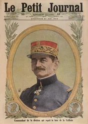 Generaal Charles Mangin, voorpagina illustratie uit Le Petit Journal, supplement illustre, 21 mei 1916