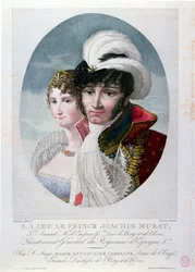 Generaal Joachim Murat en zijn vrouw Caroline Bonaparte