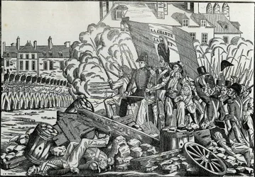 Glorieuze en gedenkwaardige gevechten van juli 1830 in het stadhuisdistrict van Parijs - Revolutie van 1830 - De gevechten in de dagen van juli 1830 in Parijs