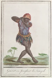 Griot of minstreel van Senegal, 1796