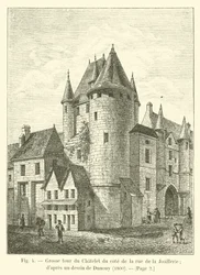 Grote toren van het Chatelet aan de kant van de rue de la Joaillerie; naar een tekening van Dunouy, 1800