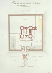 Begane grond plattegrond van de Donjon in Vincennes
