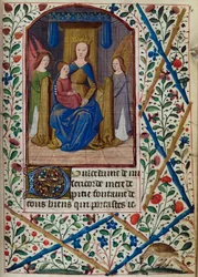 Maagd en Kind, uit Getijdenboek, Gebruik van Parijs, midden 15e eeuw