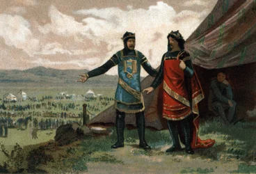 Hendrik I, koning van Frankrijk (1008-1060) ontving de hertog van Normandië Robert de Duivel (ook bekend als Le Magnifique) en voorzag hem van een leger om zijn koninkrijk terug te winnen.