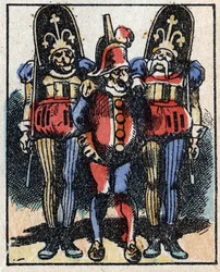 Geschiedenis van Dr. Pulcinella (Polichinelle). Houtsnede van Imaging Pellerin - Epinal, eind 19e eeuw