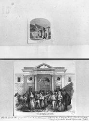 Hopital de la Charite, de toegangspoort aan de rue Jacob, Parijs