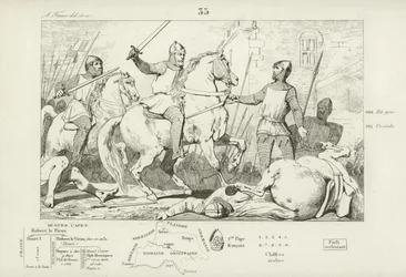 Hugo Capet vangt Karel van Lotharingen, 991
