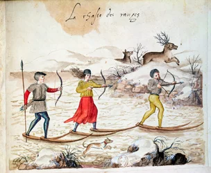 Hertenjacht op ski