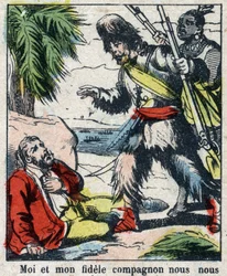 Illustratie voor het boek van Daniel Defoe 