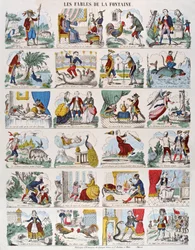 Illustraties voor Fabels van Jean de La Fontaine (1621-95) imagerie Gangel en P. Didion in Metz