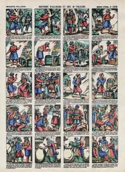 Afbeeldingen van Epinal van Pellerin House - circa 1913 - Illustratie voor de Verhalen van Duizend-en-een-nacht. verhaal van Ali Baba en de 40 rovers