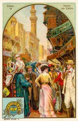 In een bazaar in Caïro