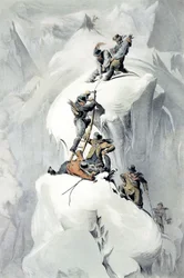 Incident voor het bereiken van de Grands Mulets in de vallei van Chamonix