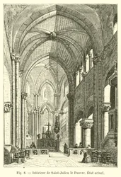 Interieur van Saint-Julien le Pauvre, huidige staat