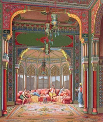 Interieur van een harem in Turkije, c.1880