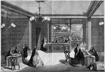 Interieur van een parfumeriewinkel in Frankrijk