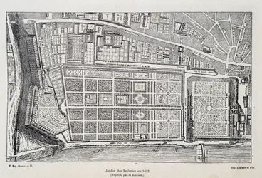 Jardin des Tuileries in 1652 (naar het plan van Gomboust) - in 