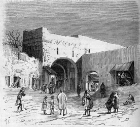 Joodse bevolking van Tetouan (Tetuan) in Marokko: binnenaanzicht van de Joodse wijk