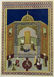 Kadi Pere-au-pet onder de koepel, illustratie voor De Arabische Nachten, 1895