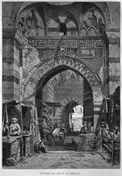 Ingang van Khan El-Khalil, uit LEgypte van Georg Moritz Ebers (1837-98), 1881