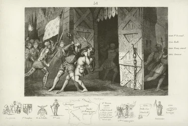 Dood van Etienne Marcel, provoost van de kooplieden van Parijs, door Jean Maillard, Parijs, juli 1358