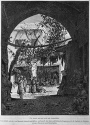 Koranschool in de schoenmakersbazaar, uit La Terre Sainte van Victor Guerin, 1884