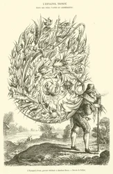 De Dromerige Spanjaard, gravure toegeschreven aan Abraham Bosse