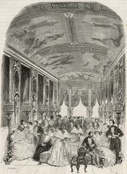 De zogenoemde Lebrun-galerij, die tijdens het bal als conversatiezaal diende - Hôtel Lambert op Île Saint-Louis, 2 rue Saint-Louis-en-l