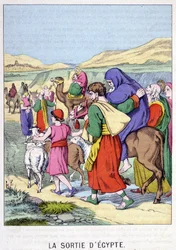 De uittocht uit Egypte - in Leven van Mozes, ed. Olivier Pinot, Epinal, eind 19e eeuw
