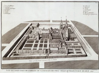 De abdij van Saint Germain voor 1640 - in 