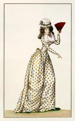 Damesjurk Etoile uit Journal de la Mode et du Gout, 1791