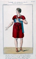 Lafon in de rol van Horace in de tragedie van Horace door Corneille (1640)