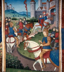 Lancelot Aankomst in een Frans Dorp