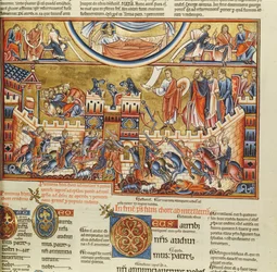 Beleg op een stad, uit de Hebraica Romana Gallica
